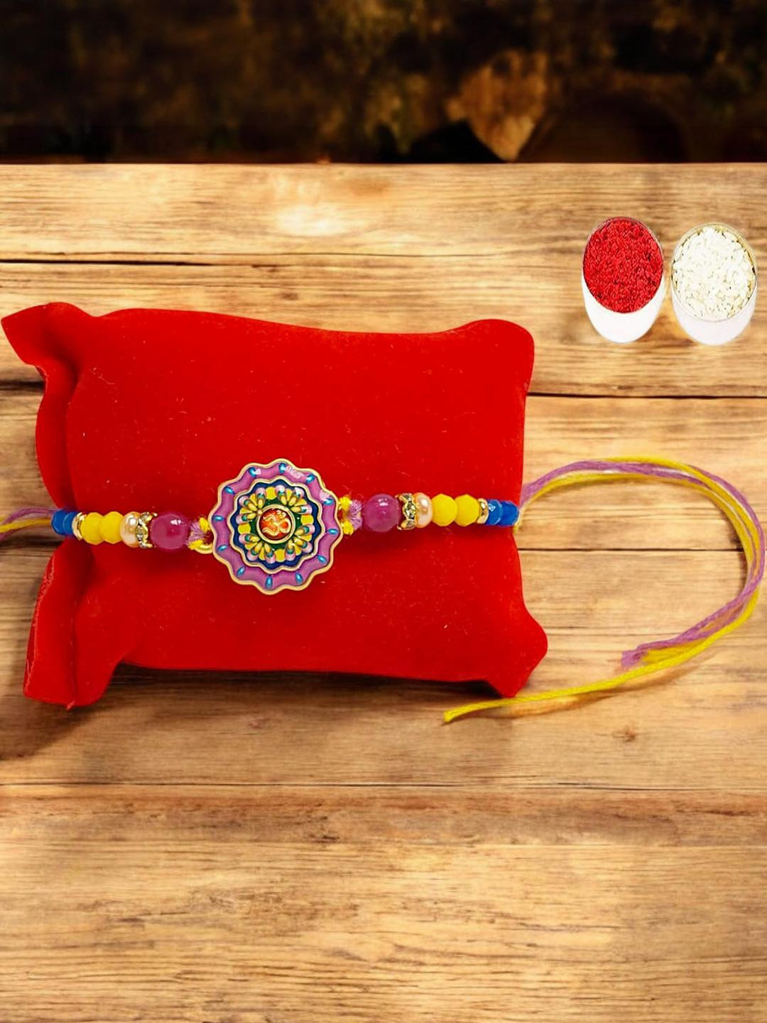 Vrinde Beaded Thread Rakhi