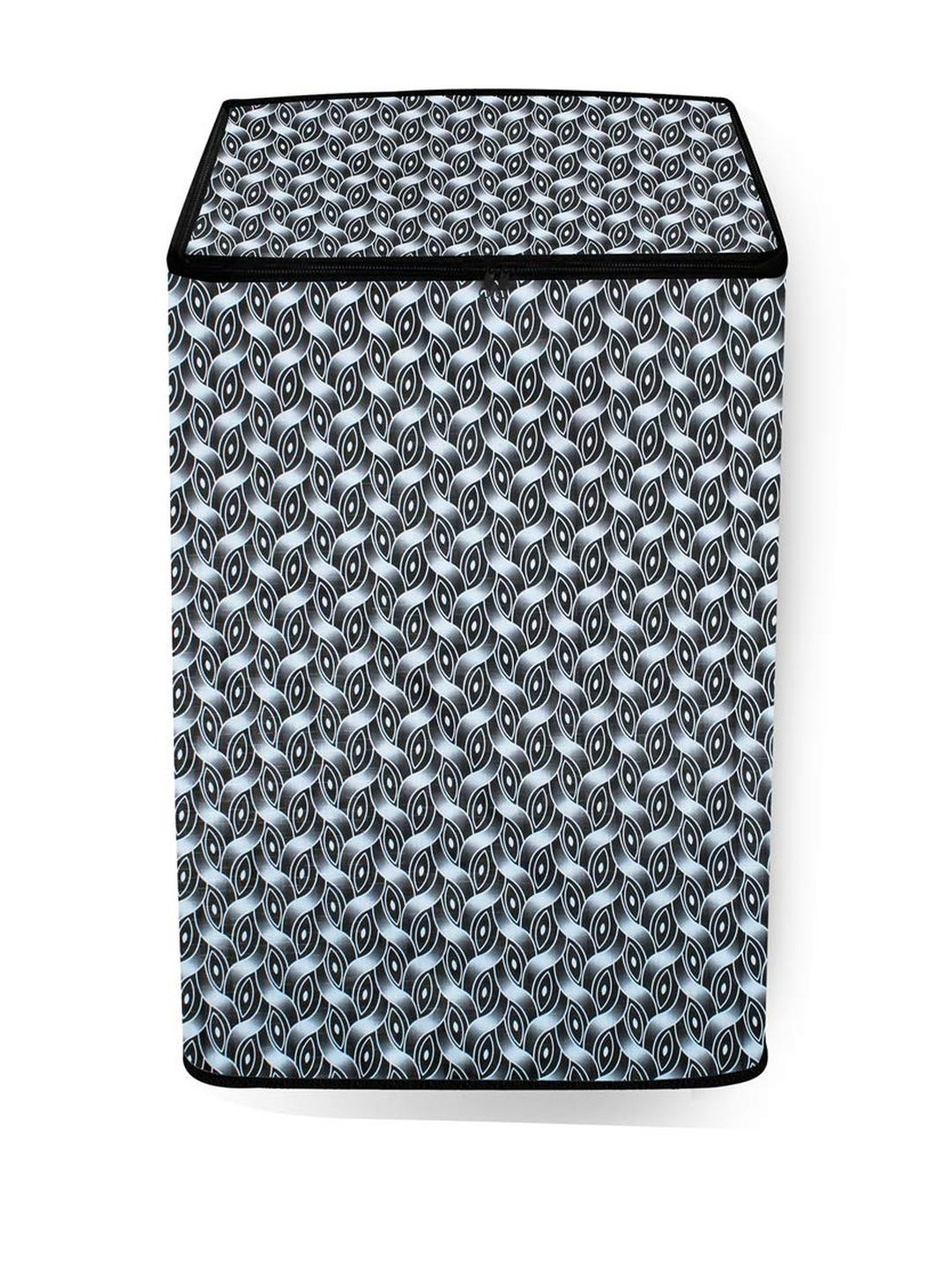 The Furnishing Tree Washing Machine Cover Interlocked Ropes Pattern Grey Compatible for Whirlpool 6