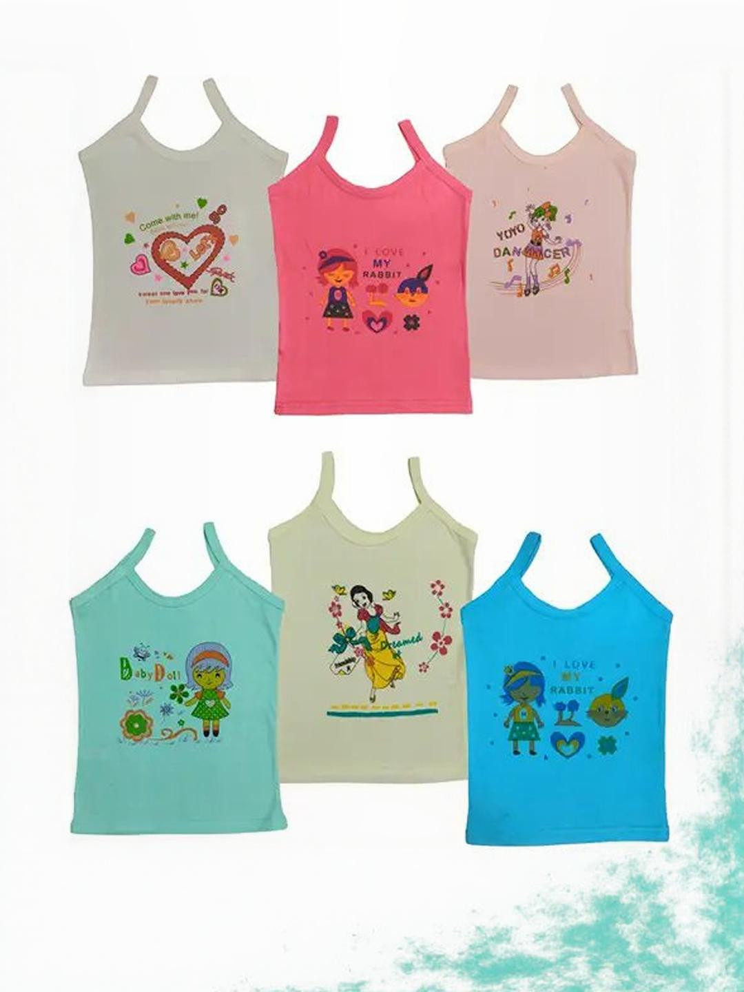 CAVENDERS Girls Pack of 6 Basic Inner Vests