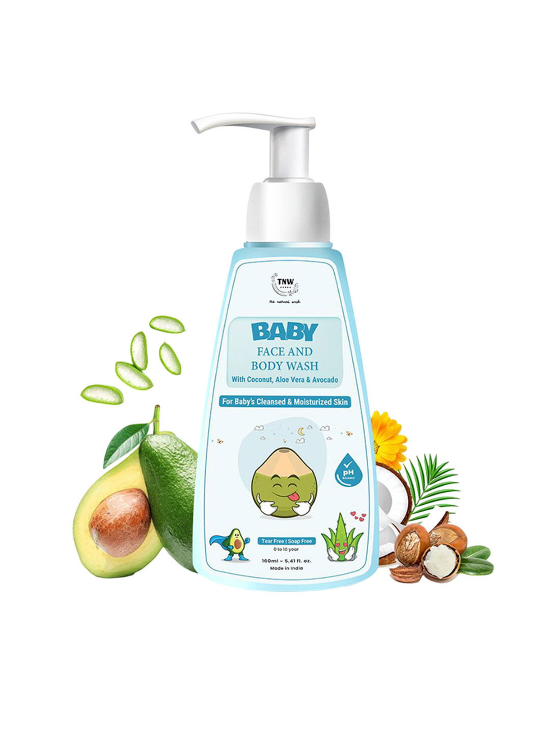 TNW the natural wash Baby Face & Body Wash With Aloe Vera - 160 ml