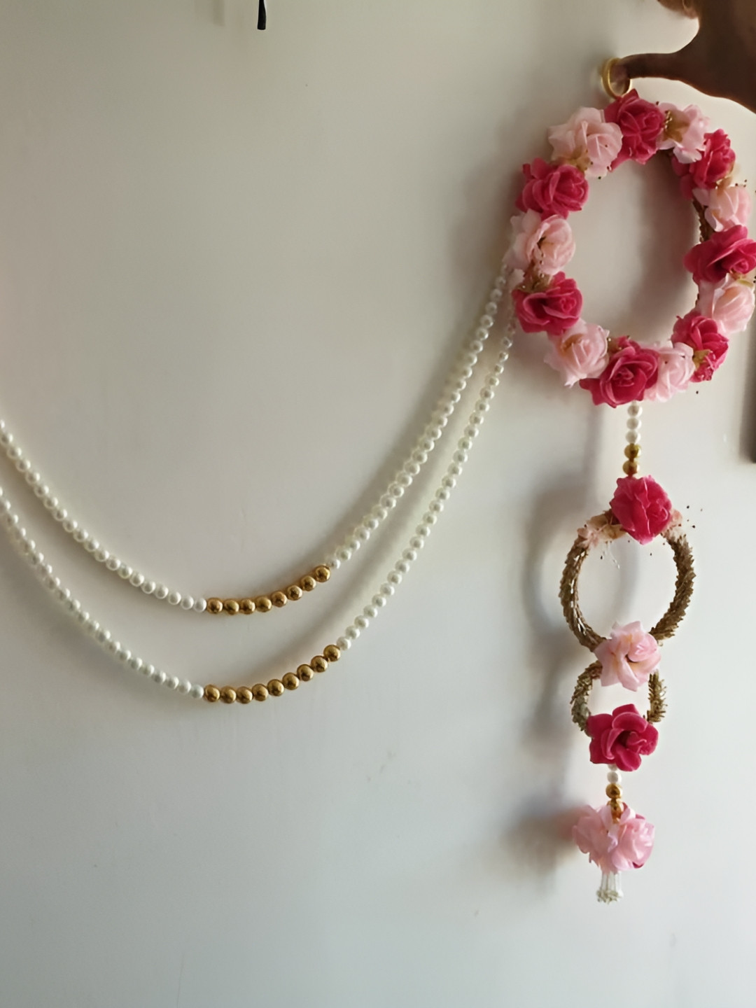 Nutts Pink & Red Velvet-Rose Bandhanwar Festive Decor