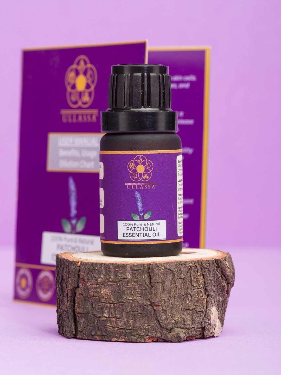 ULLASSA Patchouli Essential Oil For Anti-Aging & Stress Relief - 10 ml