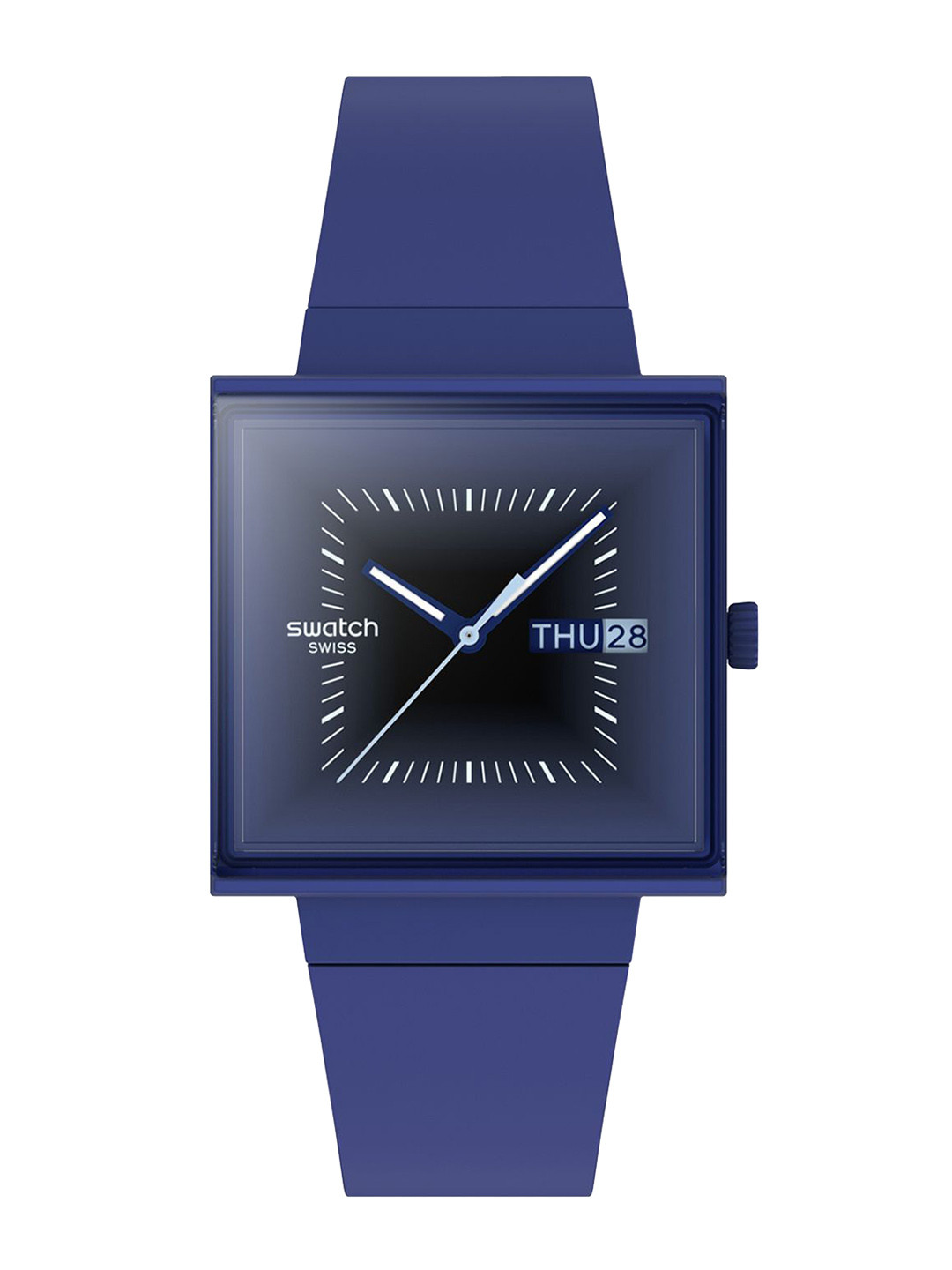 Swatch Squarely Blacklight Unisex Dial & Straps Analogue Watch SO34N700