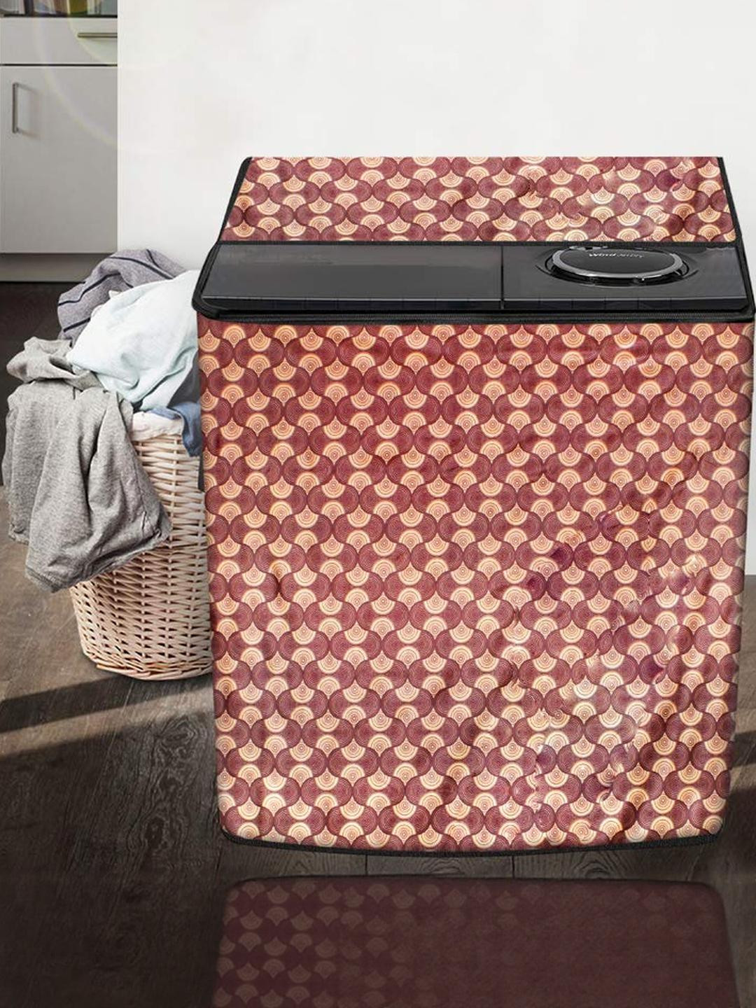 The Furnishing Tree Washing Machine Cover Counterchange Pattern Brick Compatible for Whirlpool 7.2K