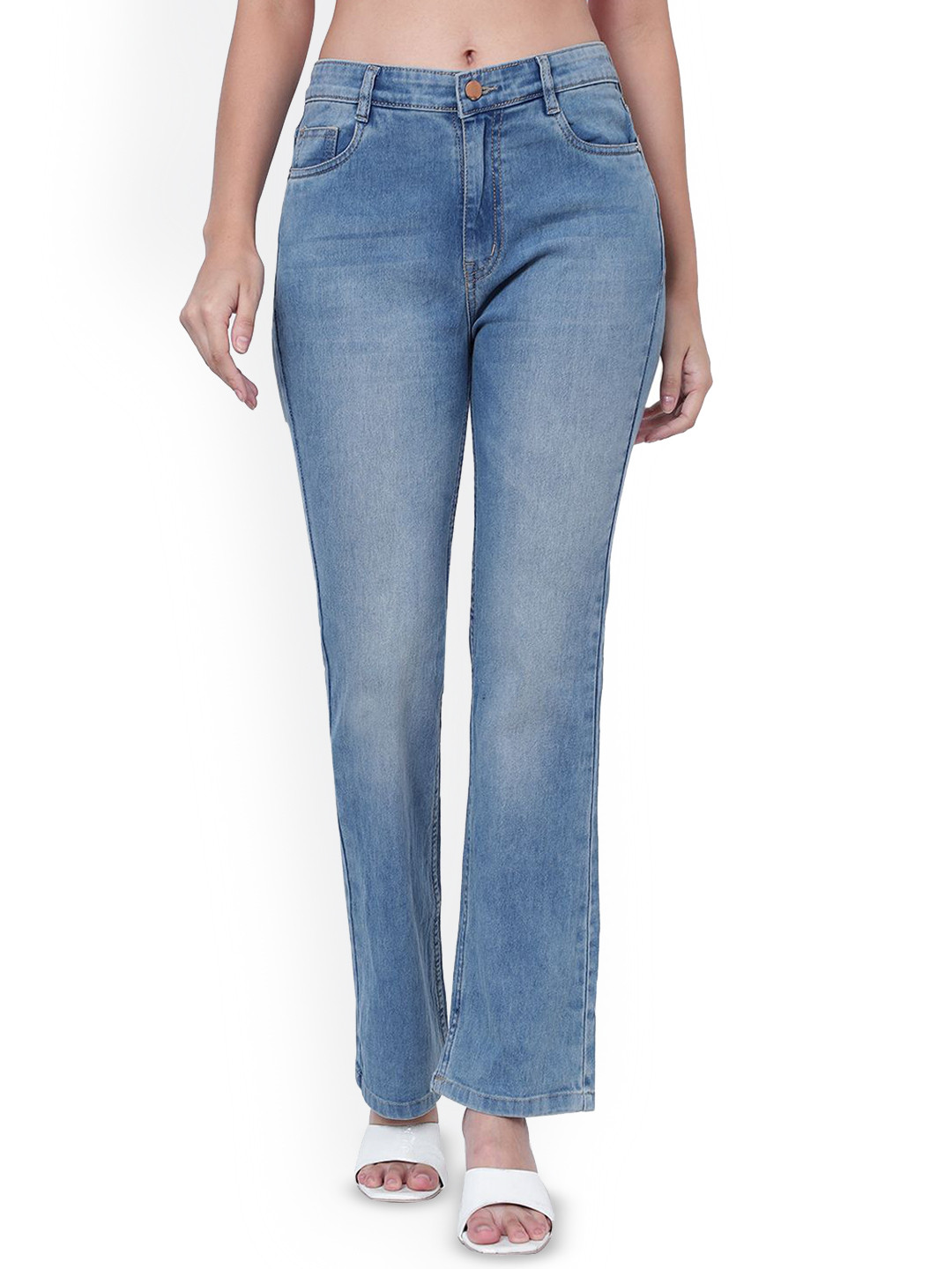 God's Club Women Relaxed Fit High-Rise Jeans