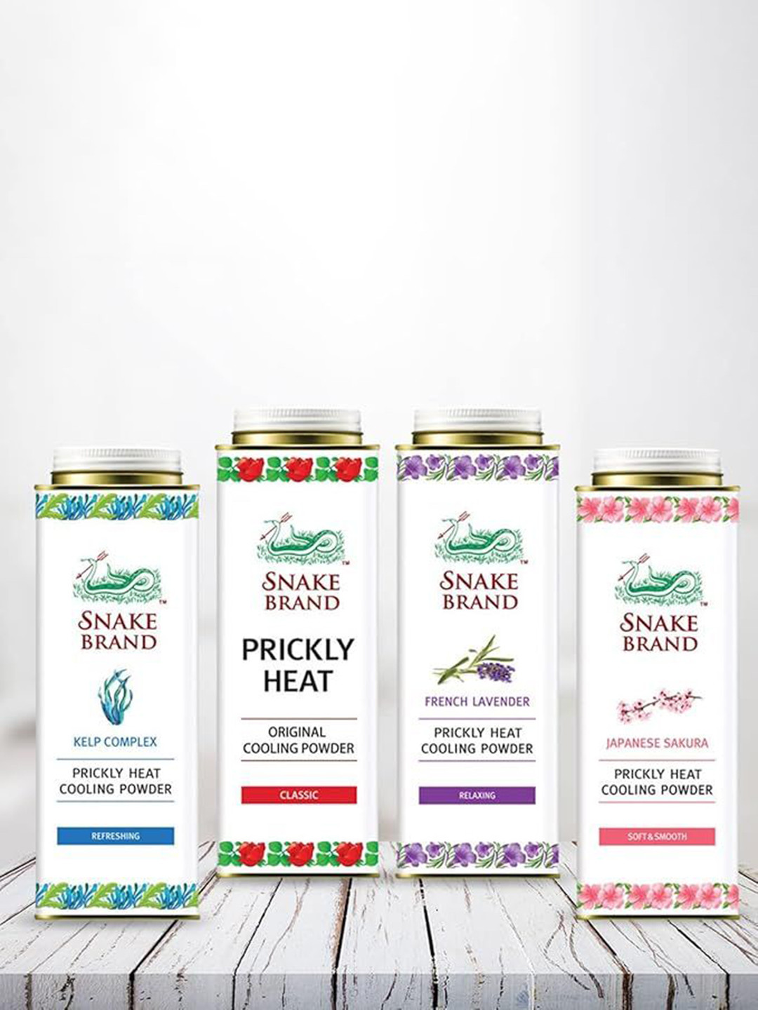 SNAKE BRAND French Lavender Prickly Heat Relaxing Cooling Powder - 280 g