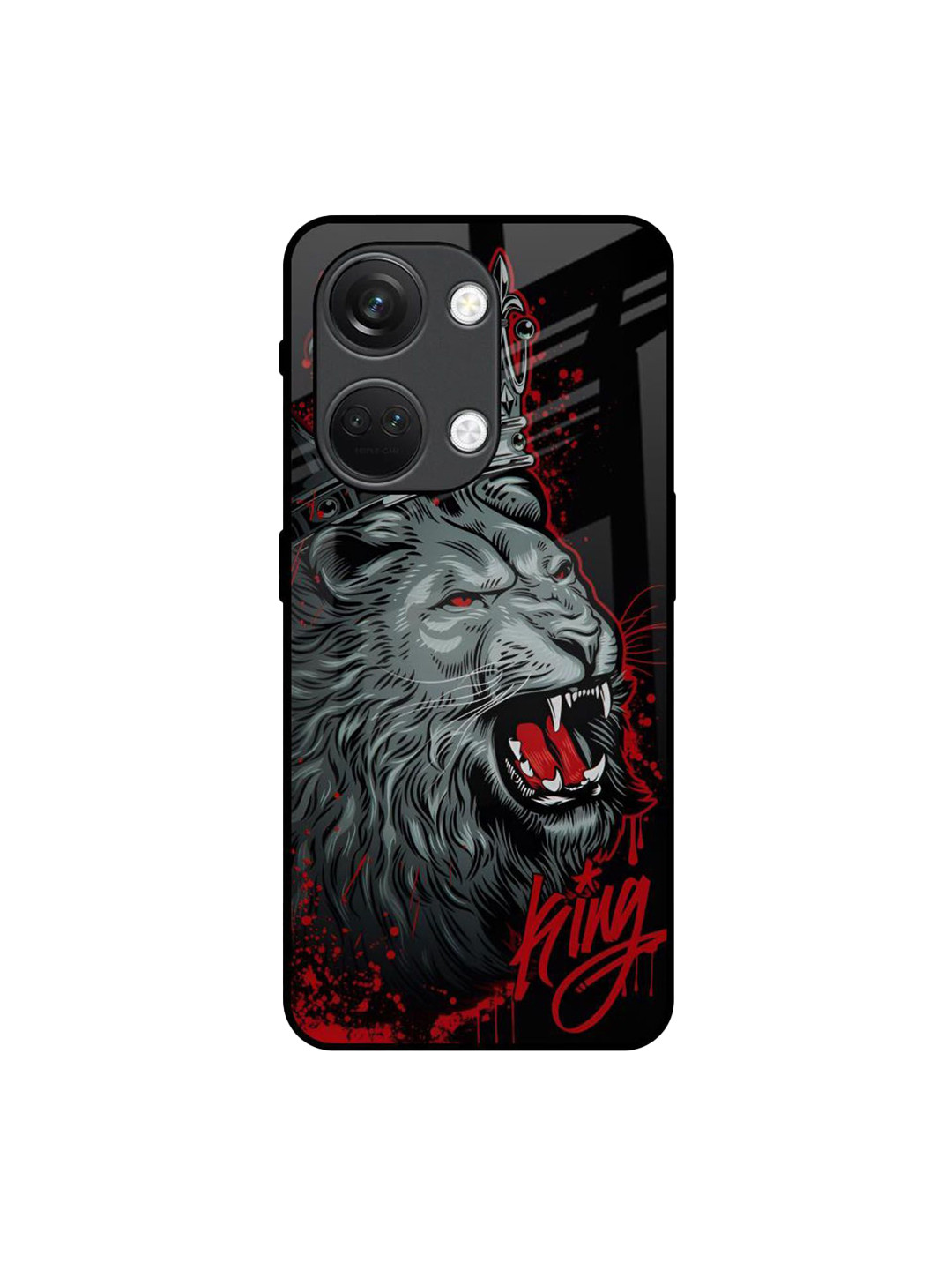QRIOH Red Lion King Printed OnePlus Nord 3 5G Silicon Back Case Mobile Accessories