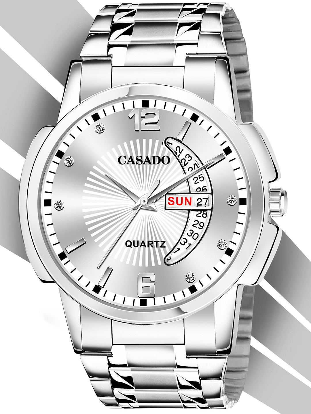 CASADO Men Dial & Stainless Steel Straps Analogue Watch CSD-635-SILVER-SILVER-DD