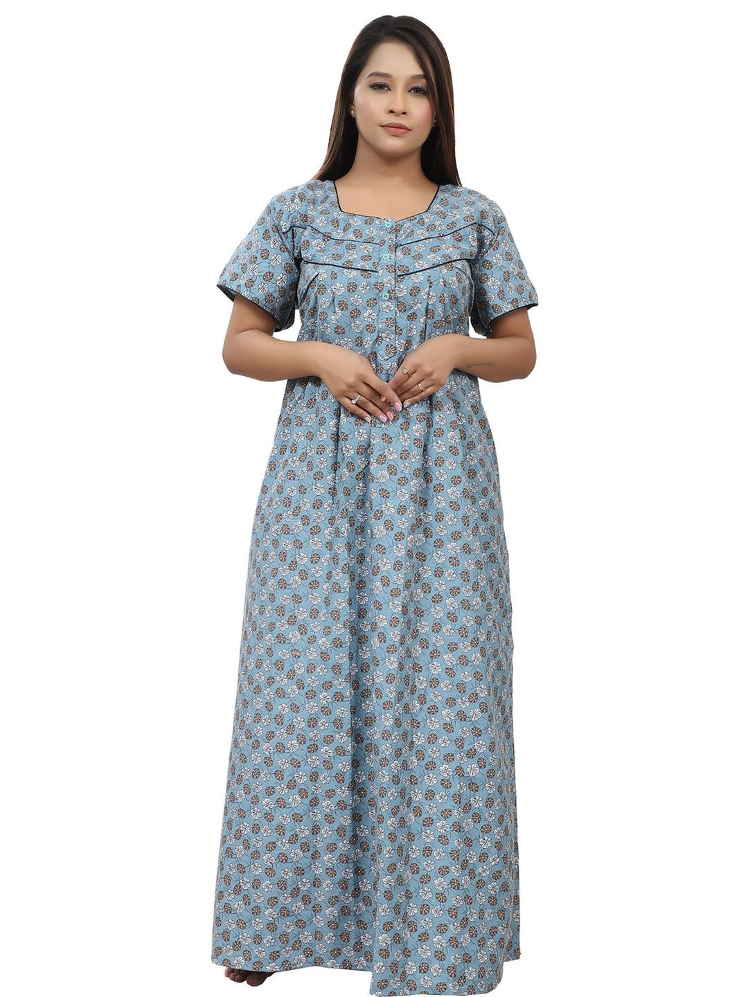 NIGHTFAB Blue Maxi Nightdress