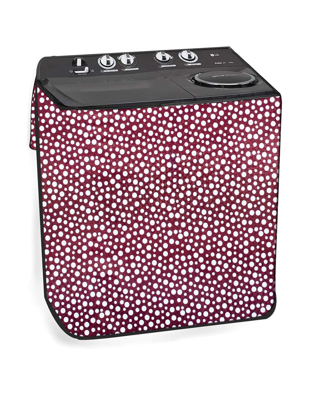 The Furnishing Tree Washing Machine Cover Polka dot Pattern Pink Compatible for Whirlpool 10.5Kg Se