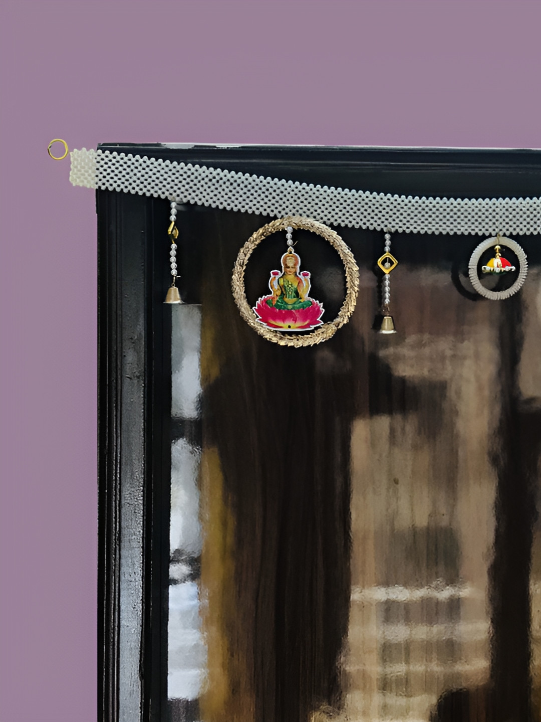 GADINFASHION White & Green Handmade Door Hanging Torans