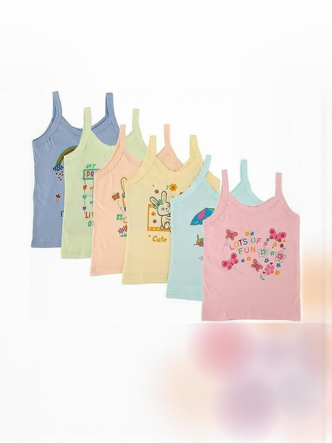 CAVENDERS Girls Pack Of 6 Innerwear Vests