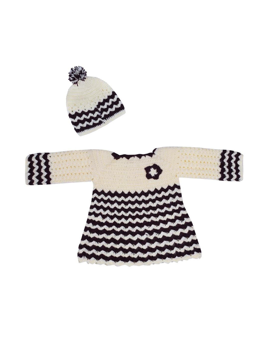 ayanfashion Cream Wool Jumper Dress