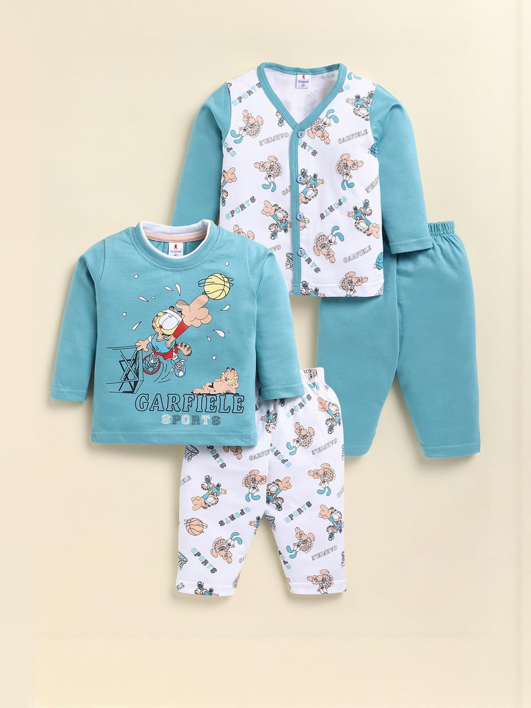 TODOS Boys Blue Pure Cotton Clothing Set