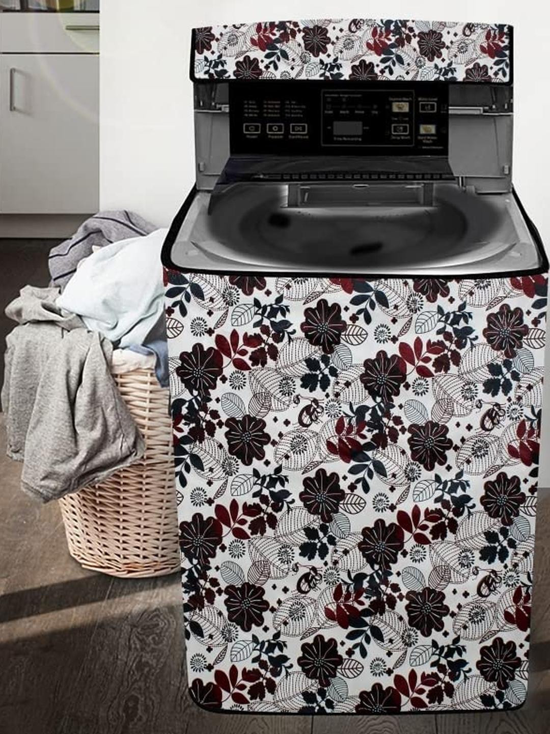 The Furnishing Tree Washing Machine Cover Traditional Pattern Cream Compatible for Whirlpool 7 Kg F