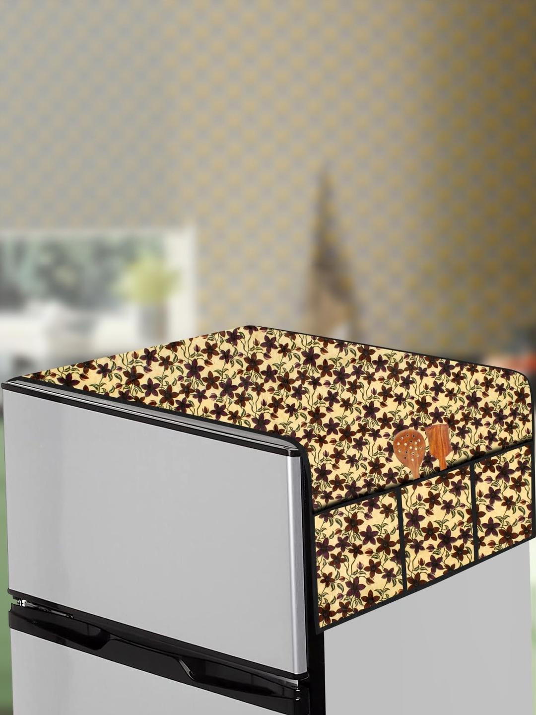The Furnishing Tree Floral Print Fridge Top Cover