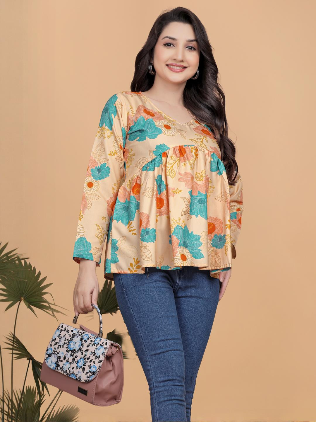 CushionCue Orange Printed Other Tops