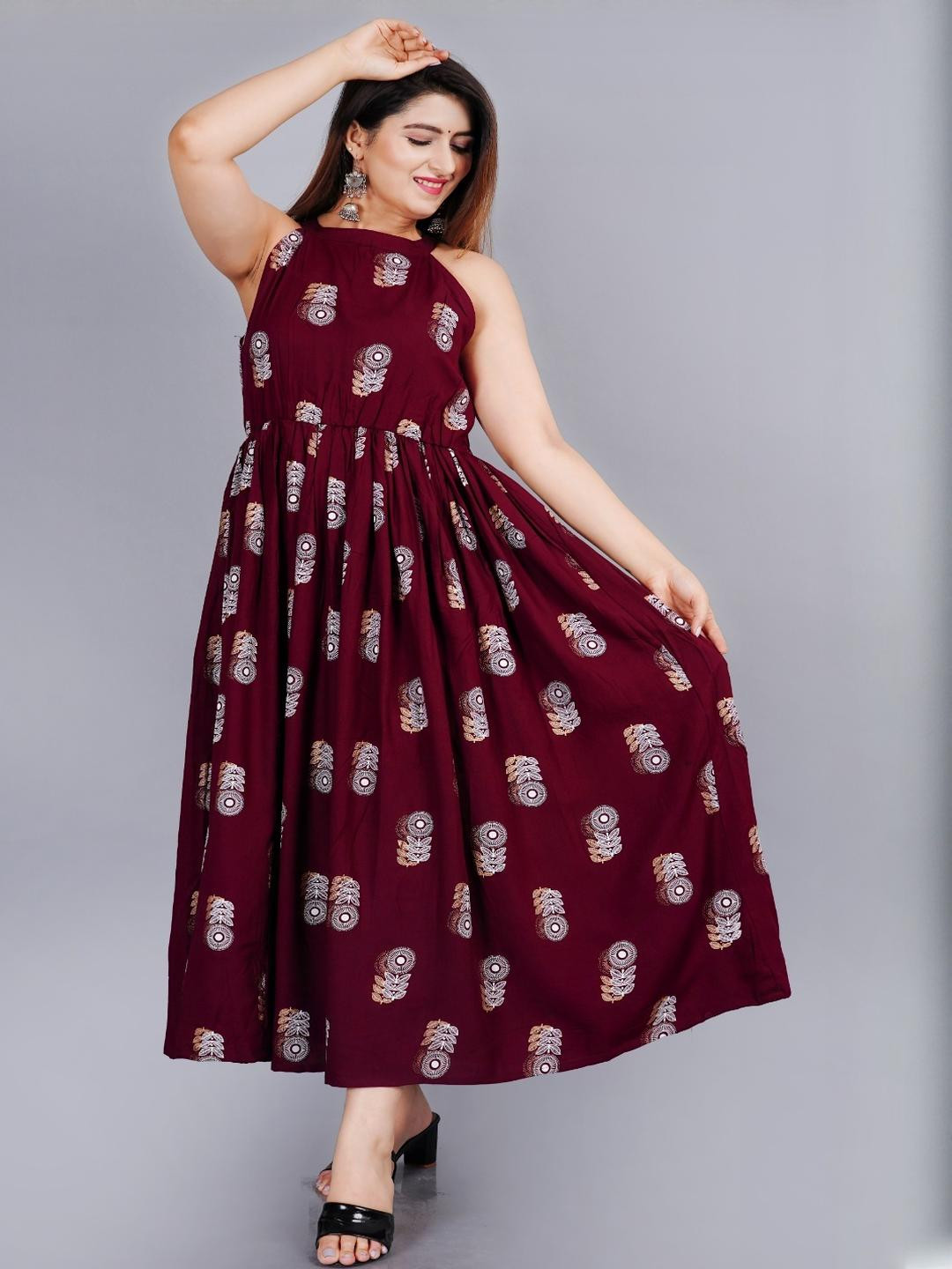 SMIEN Women Viscose Rayon Anarkali Kurtis