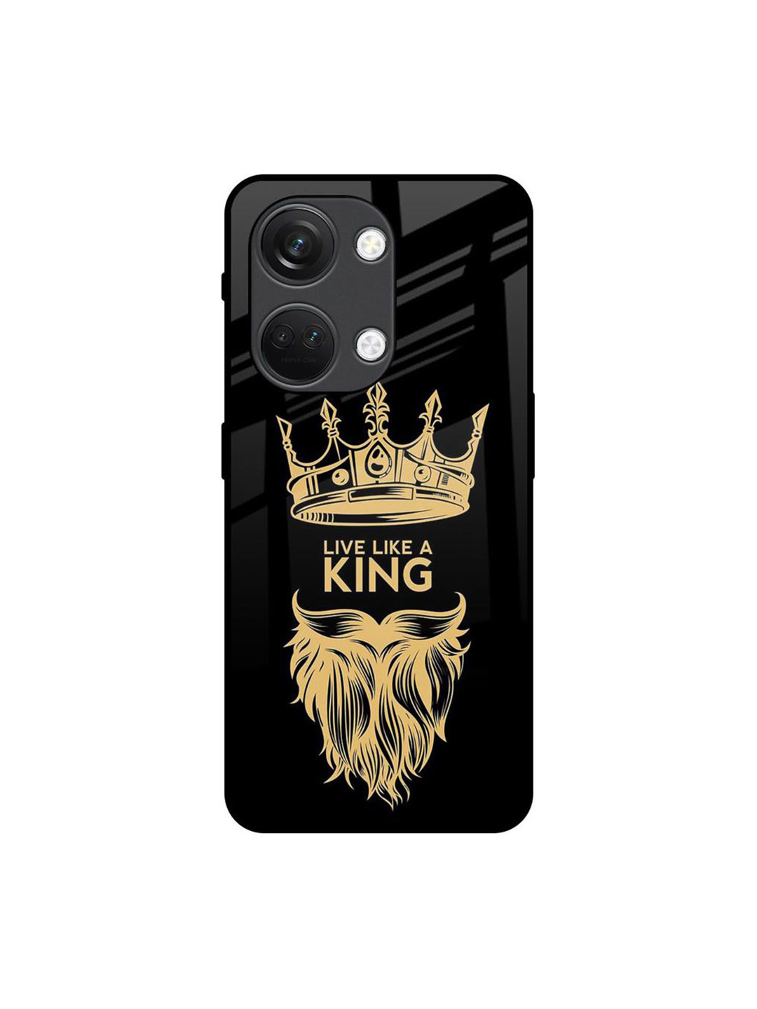 QRIOH King Life Printed Sleek & Lightweight Silicone OnePlus Nord 3 5G Glass Back Case