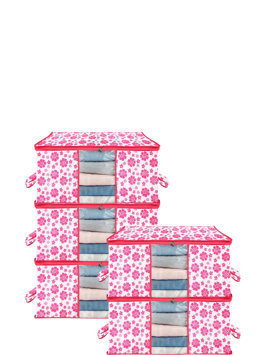 AMAK INC Pink Fabric Wardrobe Organisers
