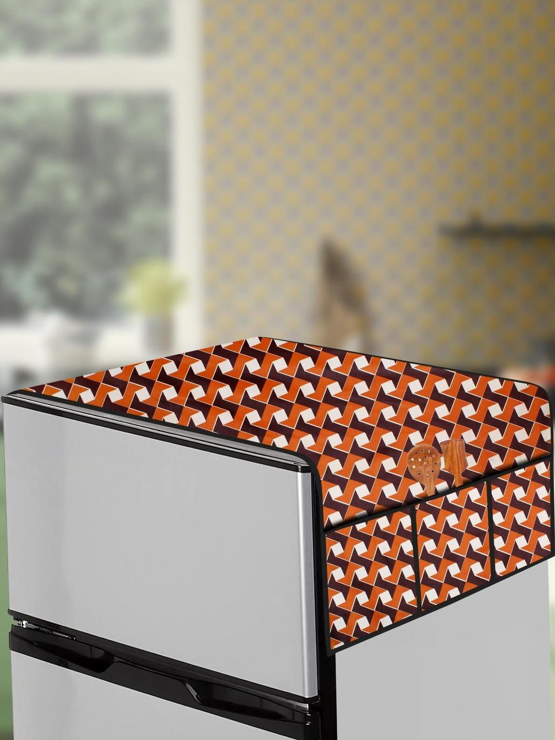 The Furnishing Tree Fridge Top Cover Compatible for Samsung RR24C2Y23CR/NL, 223 LTR WxL 65x111 in C