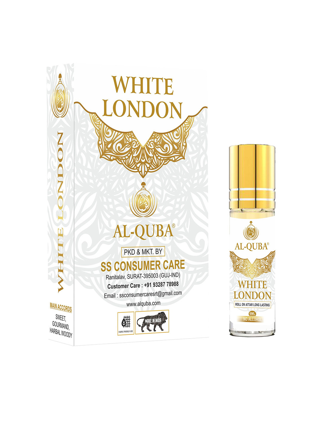 alquba White London Alcohol Free Attar - 6 ml