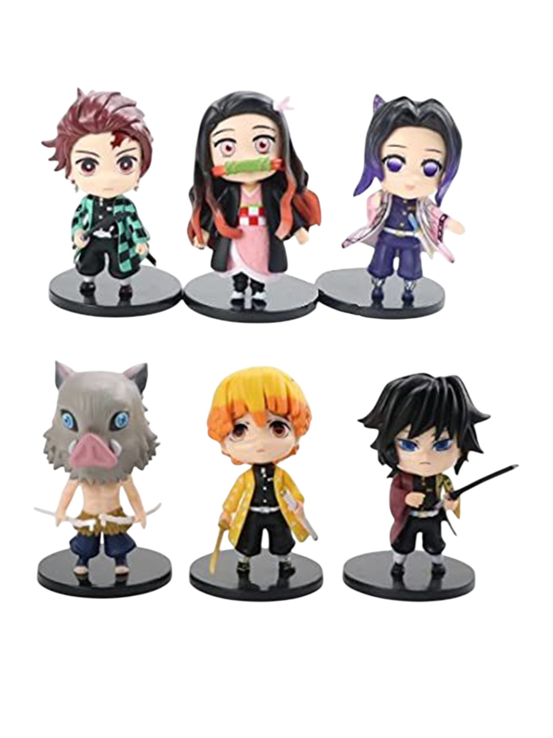 AUGEN Set Of 6 Demon Slayer Mini Action Figure Model