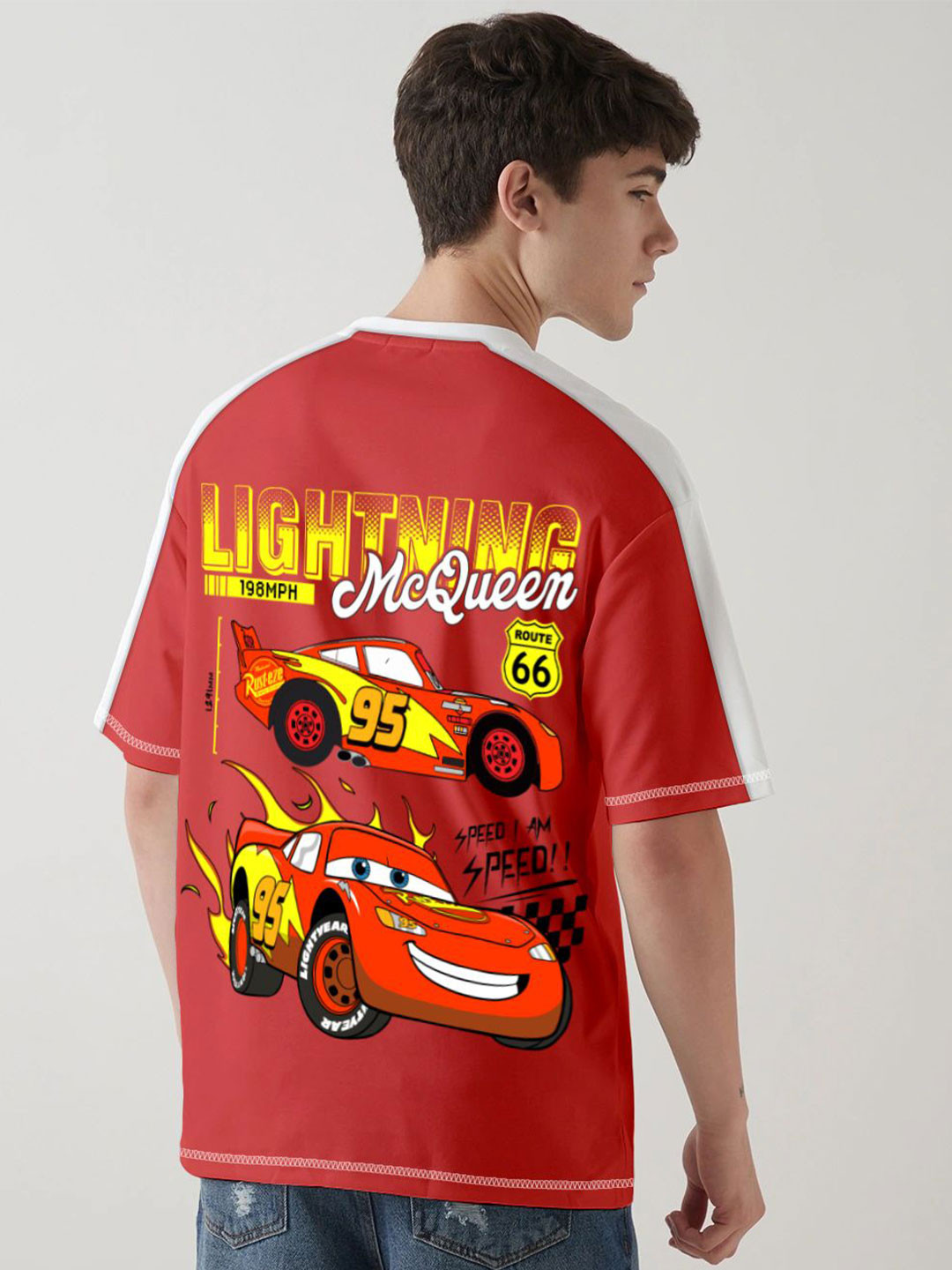 Crazymonk MC Queen Graphic Printed Drop-Shoulder Sleeves Oversized Cotton T-shirt