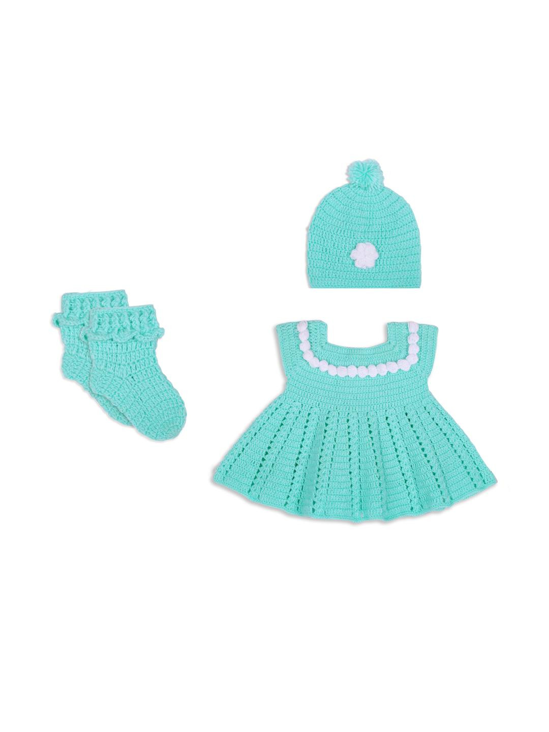 deva creation Sea Green Wool Jumper Dress