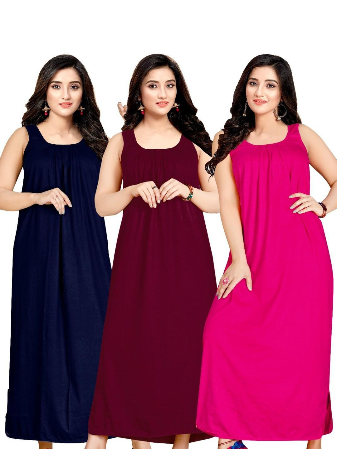 SAJATA Multi Pure Cotton Nightdress