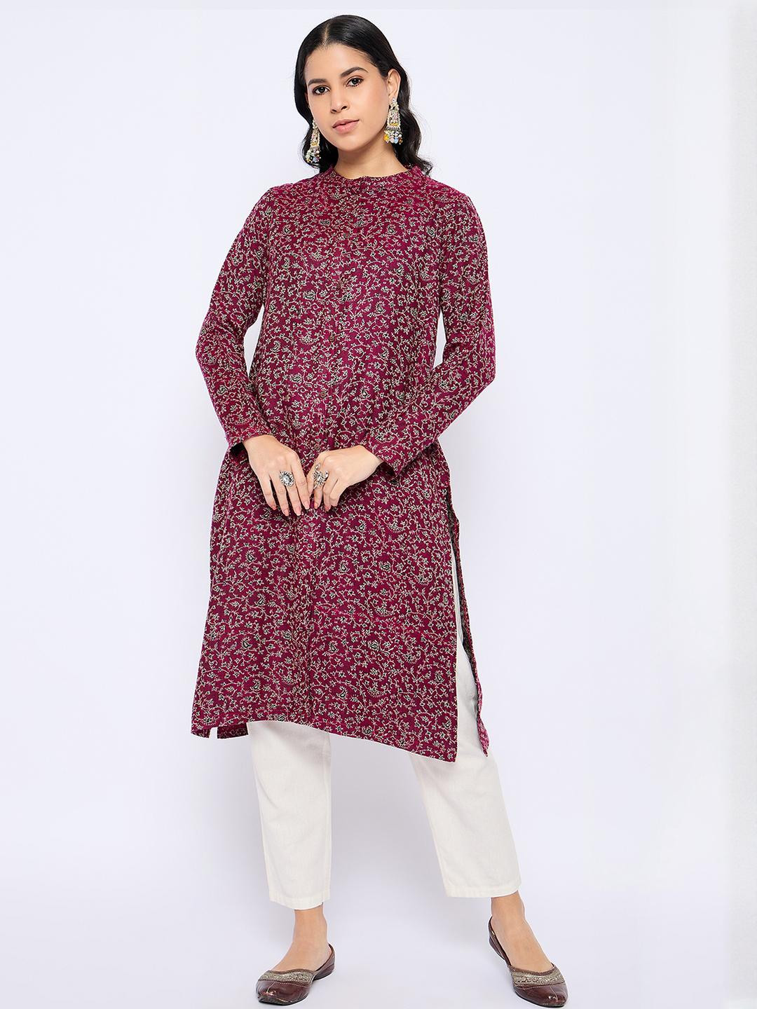 VIAZAA Women Acrylic A-Line Kurtas