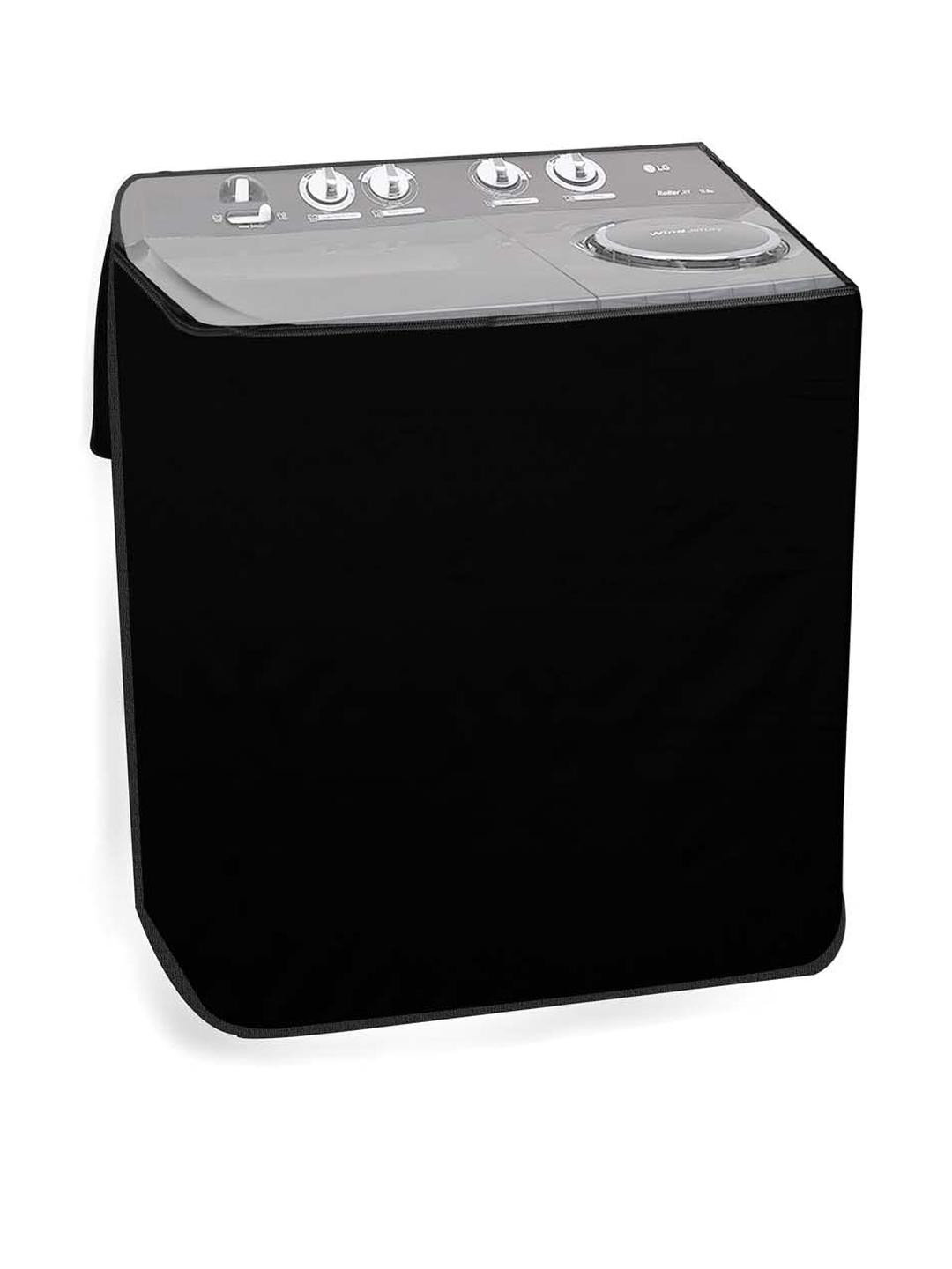 The Furnishing Tree Washing Machine Cover Black Compatible for GODREJ 8KG Semi-Automatic Top Loadin