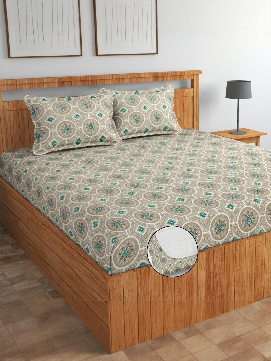 SHOMES Checked Superfine King Bedsheets