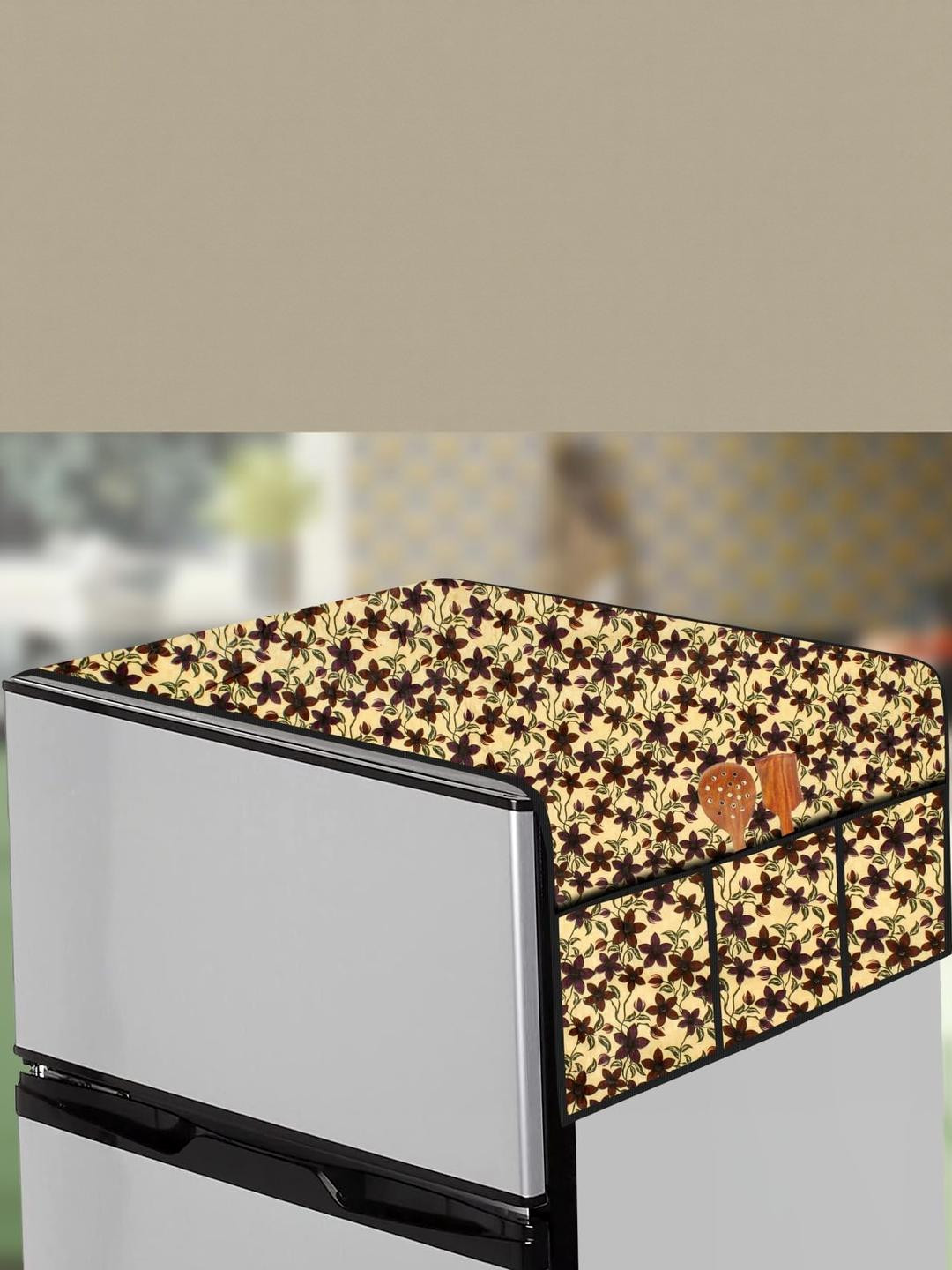 The Furnishing Tree Fridge Top Cover Compatible for Samsung RR24C2Y23S8/NL, 223 LTR WxL 65x111 in C