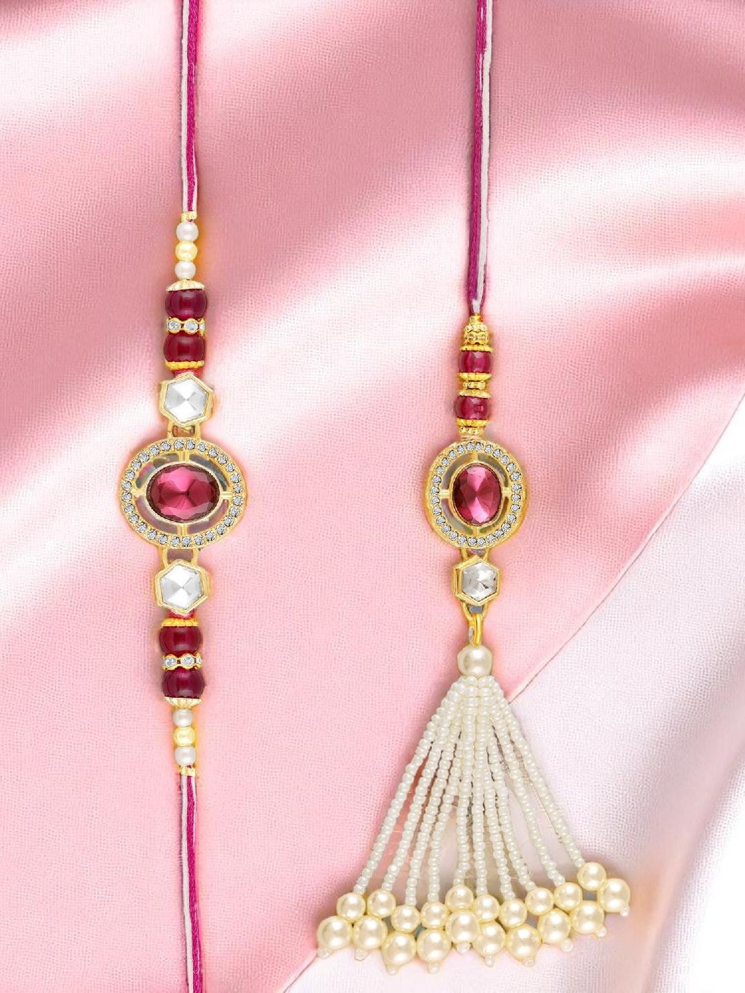 Mahi Unisex Red Bhaiya Bhabhi Rakhi