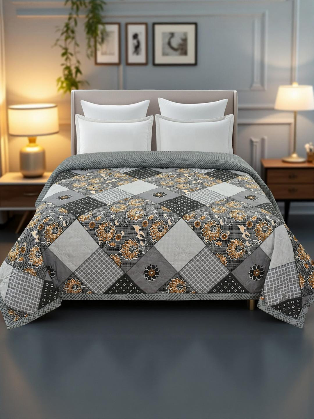 IVAZA Black AC Room Double Bed Microfibre Comforter