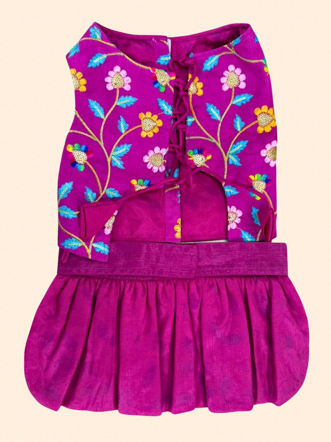 Lulala Embroidered Festive Lehenga Choli Dog Dress