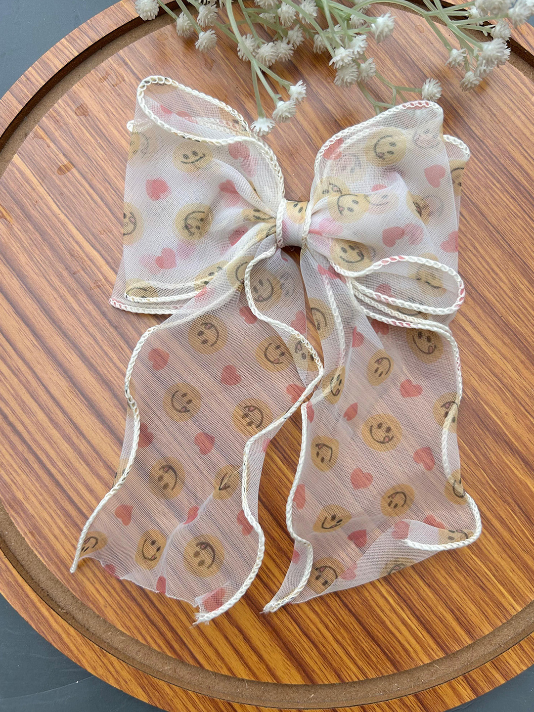 Radhya Accessories Women Smiley Glow Sheer Alligator Hair Clip