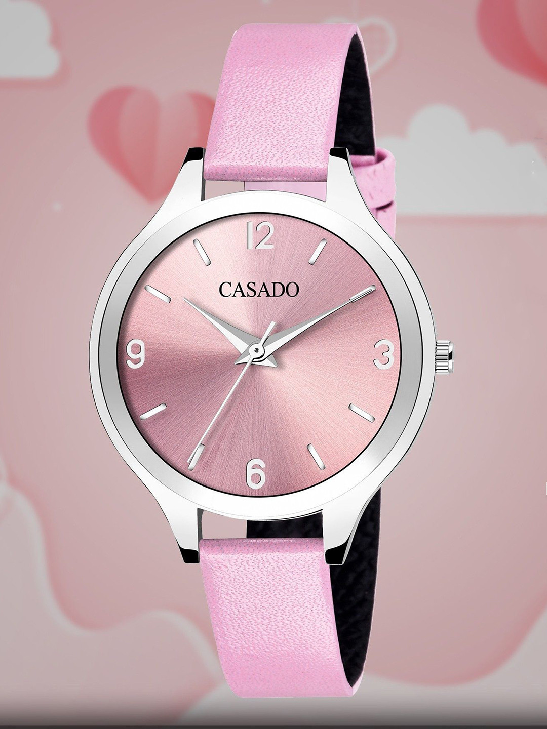 CASADO Women Round Dial & Straps Analogue Watch CSD-803-Pink-Pink