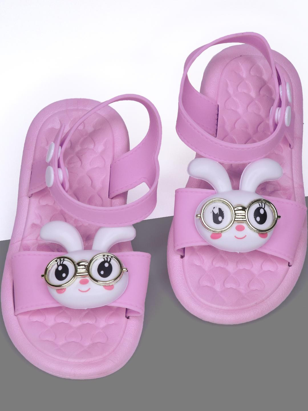 KHADIJA IMPEX Girls Black Synthetic Flip Flops