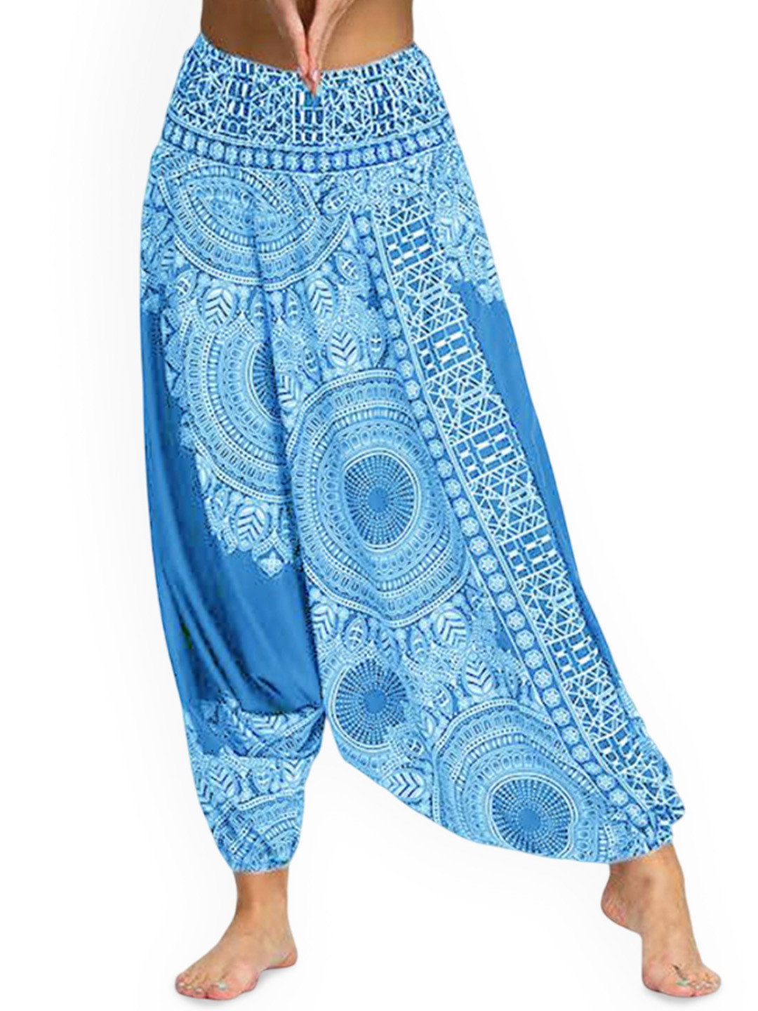 WHITEWHALE Women Ethnic Motifs Printed Loose Fit Yoga Harem Pants