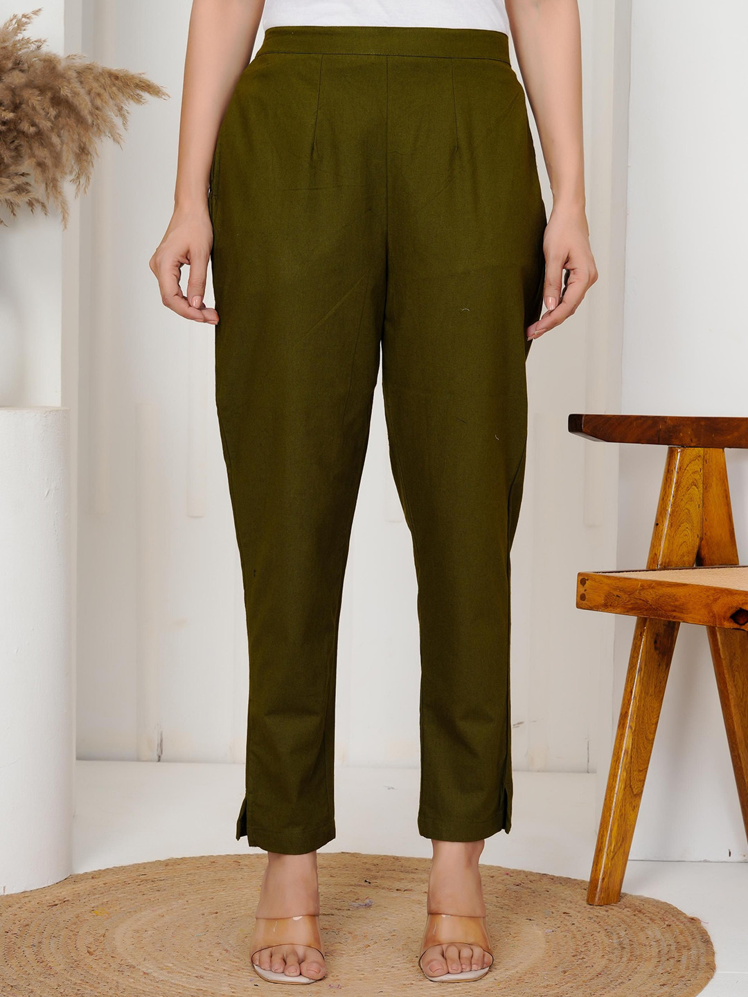 SIGNORIA Women Regular Fit Mid-Rise Regular Trousers