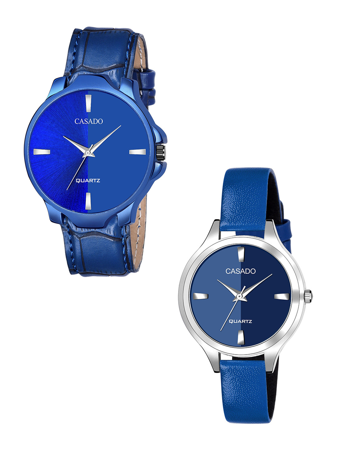 CASADO Men Pack of 2 Round Dial & Straps Analogue Watch COMBO-313-814-BLUE