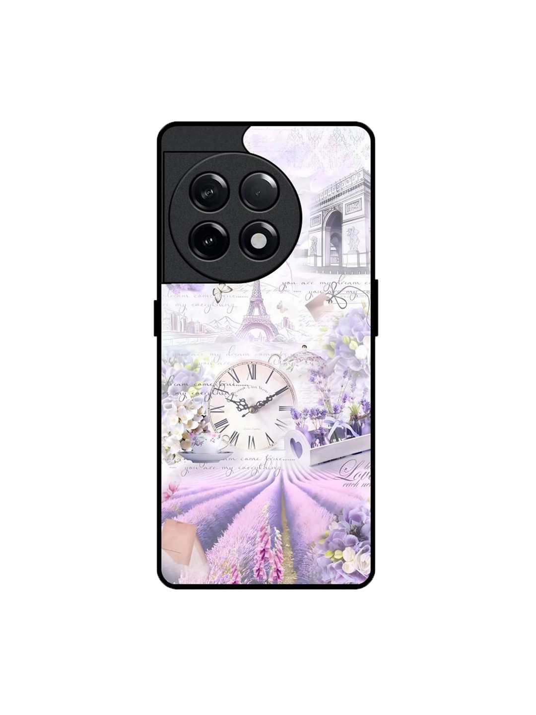 QRIOH Floral Printed Vintage Time OnePlus 11R 5G Silicone Back Case