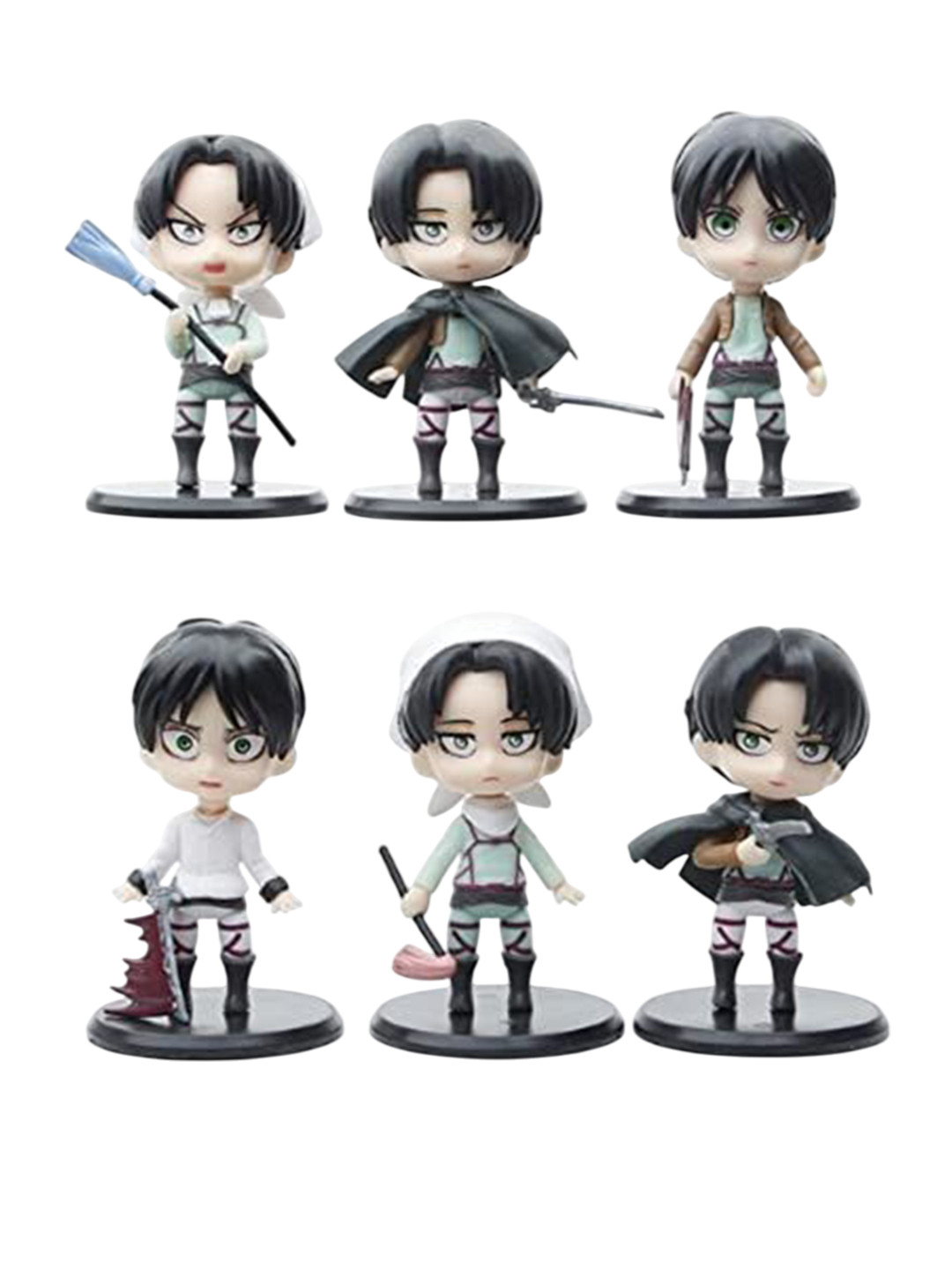 AUGEN Set Of 6 Attack On Titan Limited Edition Action Toy Figure