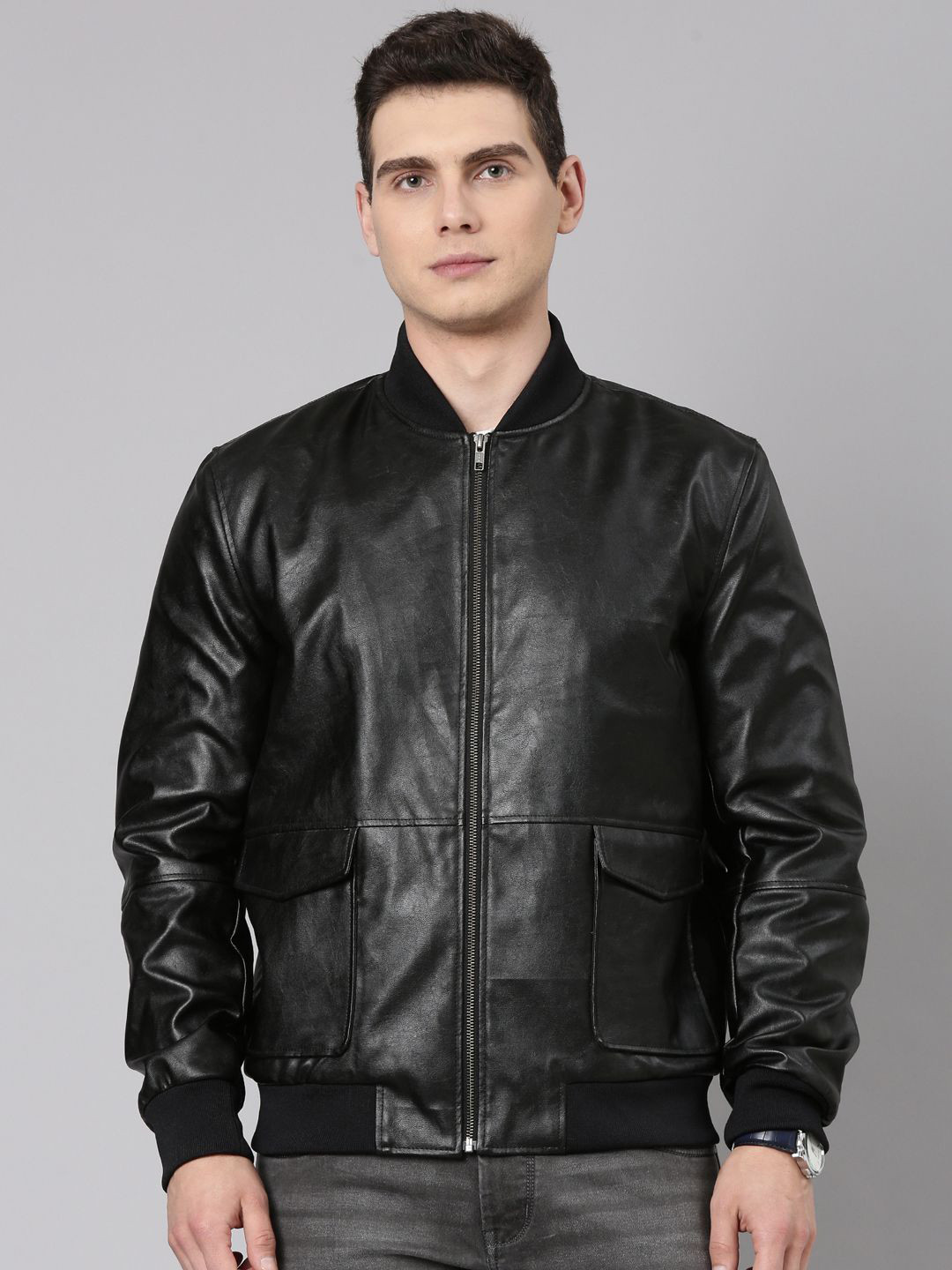 MONOCHROME Vegan Men Water Resistant Varsity Jacket