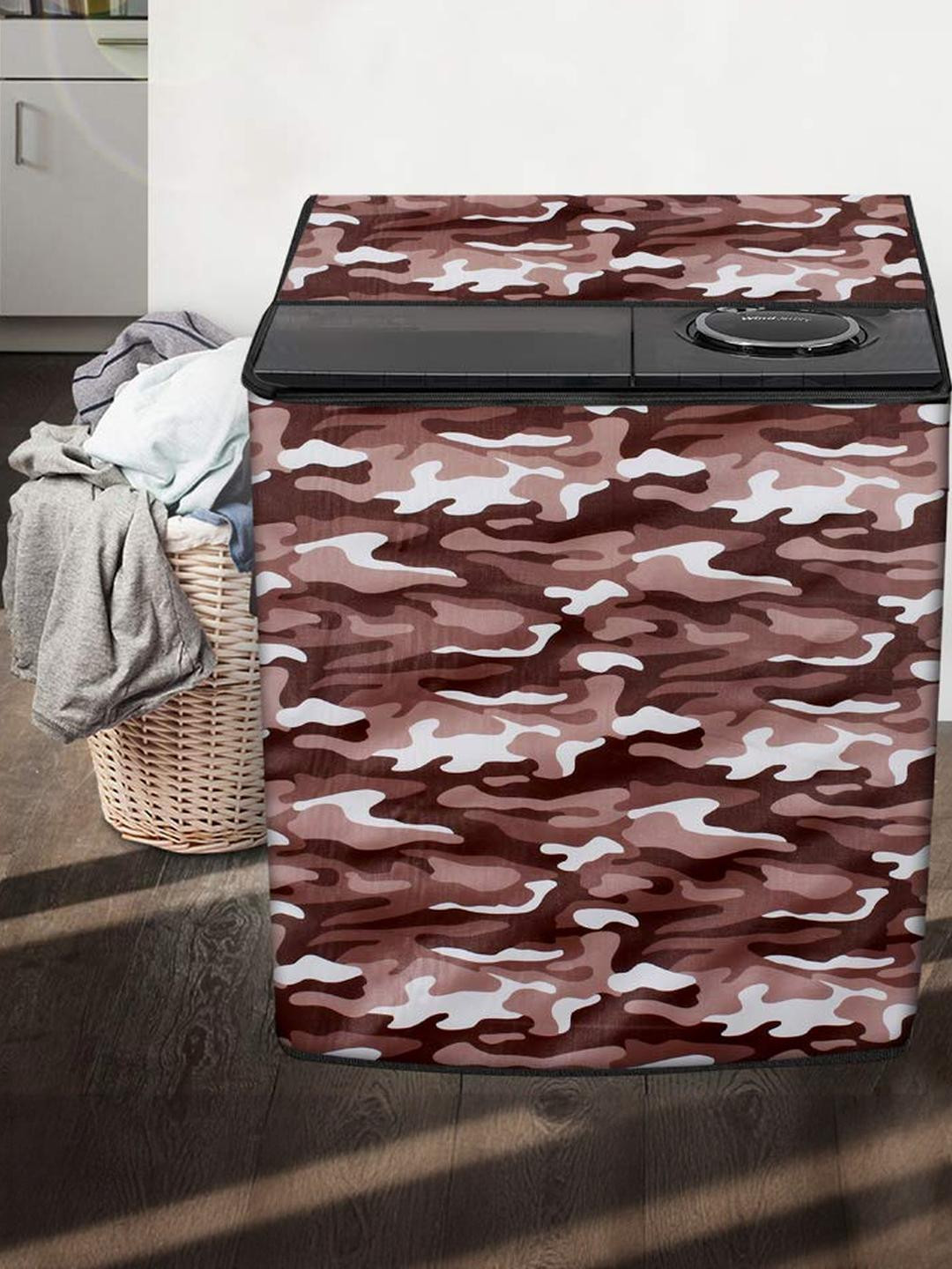 The Furnishing Tree Washing Machine Cover Camouflage Pattern Multicolor Compatible for Whirlpool 7K