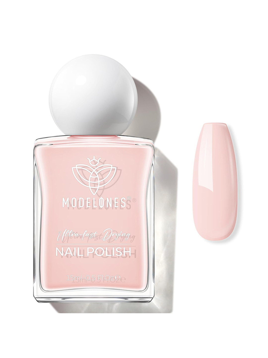 Modelones Ultra Fast Drying Nail Polish- 15 ml- Pink O'Hara