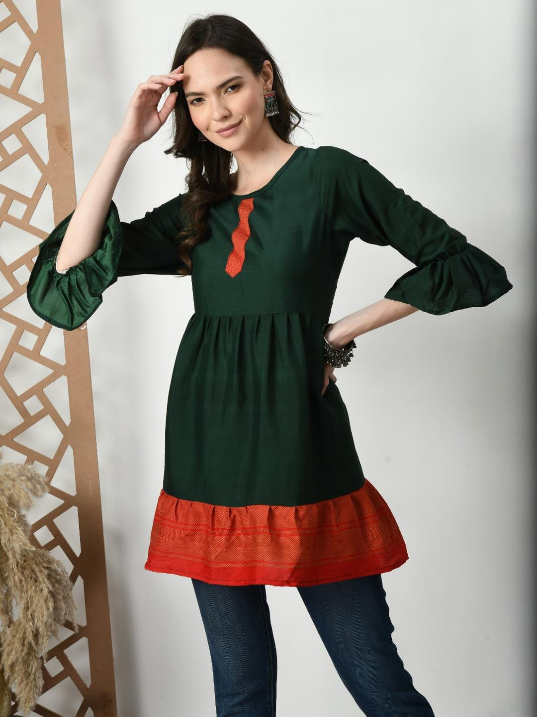 VS MALL Round Neck Tunic