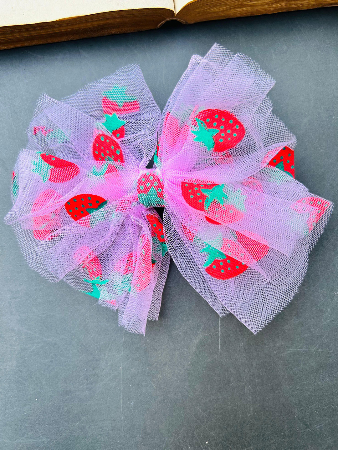 Radhya Accessories Women Berry Bliss Tulle Hair Bow Clip